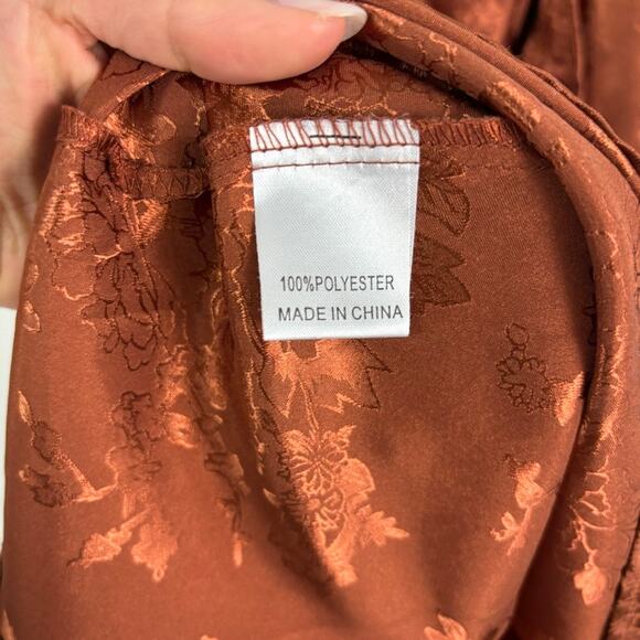 Princess Polly Norman Rust Slip Mini Dress Chinoiserie Print Y2K Sz 8 - Picture 6 of 8